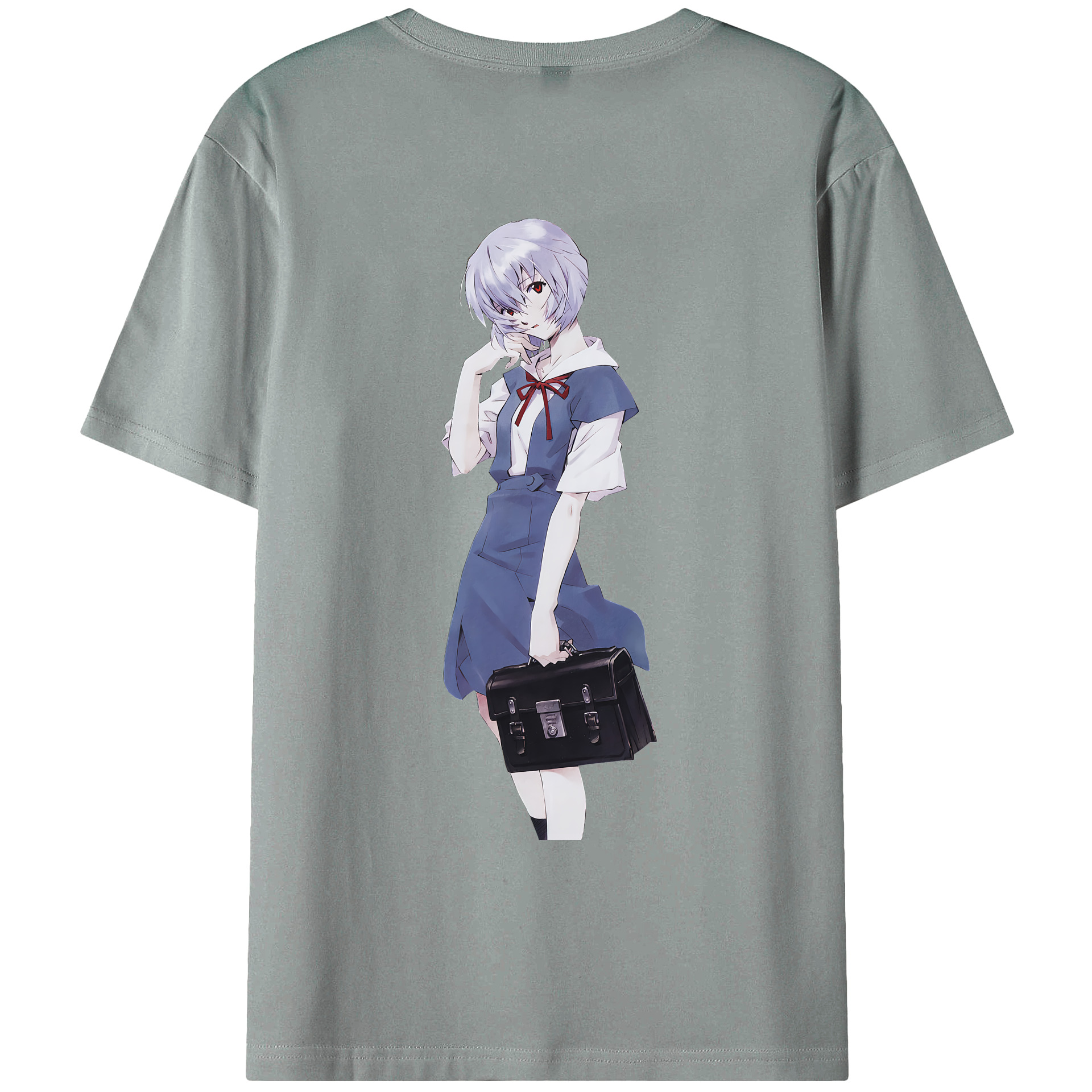 （画像用） EVA 新世紀エヴァンゲリオン 綿100％ メンズ半袖Tシャツ（バックプリント） 通気性